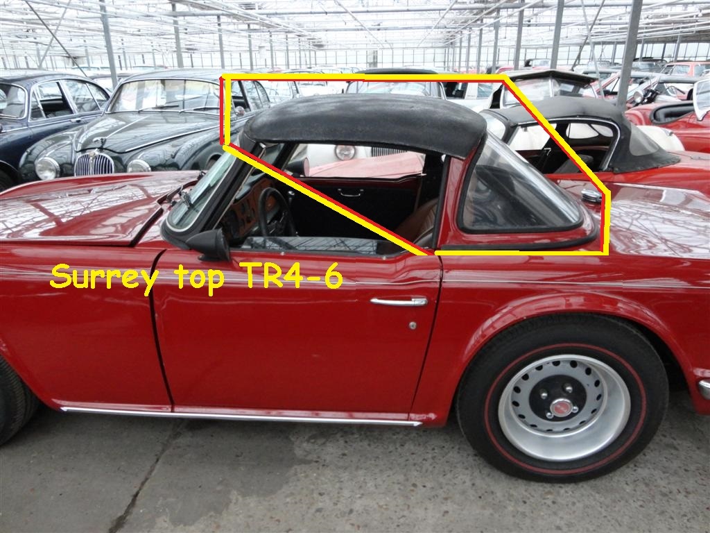 TriumphTR4 surrey top Joop Stolze Classic Cars